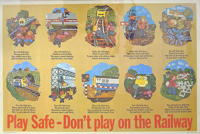 'Play safe - don't play on the railway' (poster)