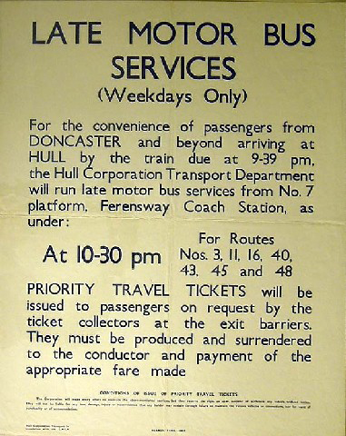 Late Motor Bus Service (notice)