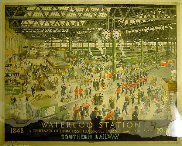 Waterloo Station, Peace, A Centenary of Uninterrupted Service During War and Peace, 1848 - 1948 (poster)