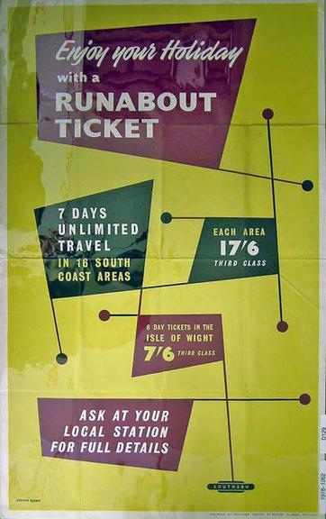 Enjoy your Holiday with a Runabout Ticket (poster)