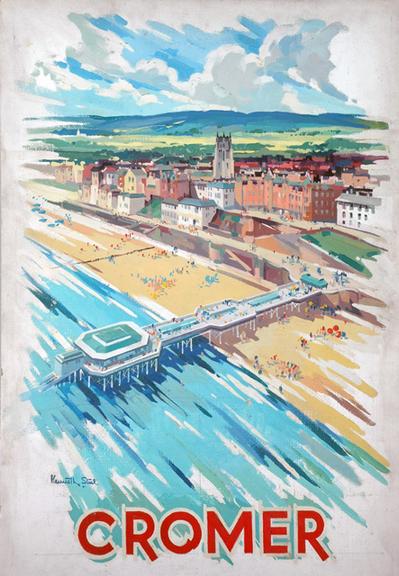 cromer poster original (painting; oil painting; poster artwork)