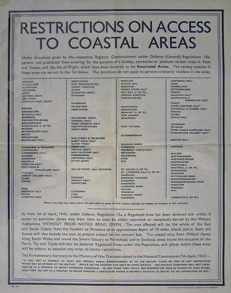 restrictions on access to coastal areas