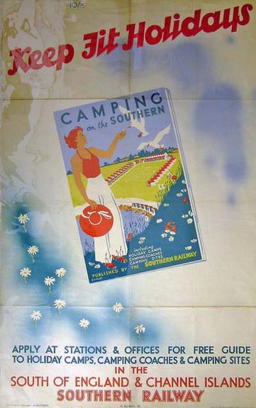 Keep fit holidays - camping of the Southern (poster)