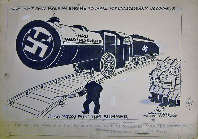 Original artwork for cartoon: The German Plan of a Summer Offensive Must be Considered Completely Frustrated (drawing; cartoon)