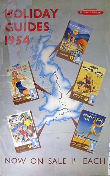 Poster, British Railways Holiday Guides 1954