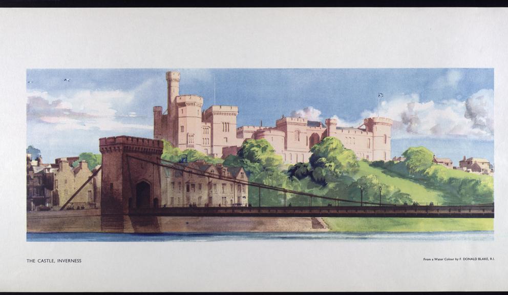 BR carriage print  - The Castle, Inverness.