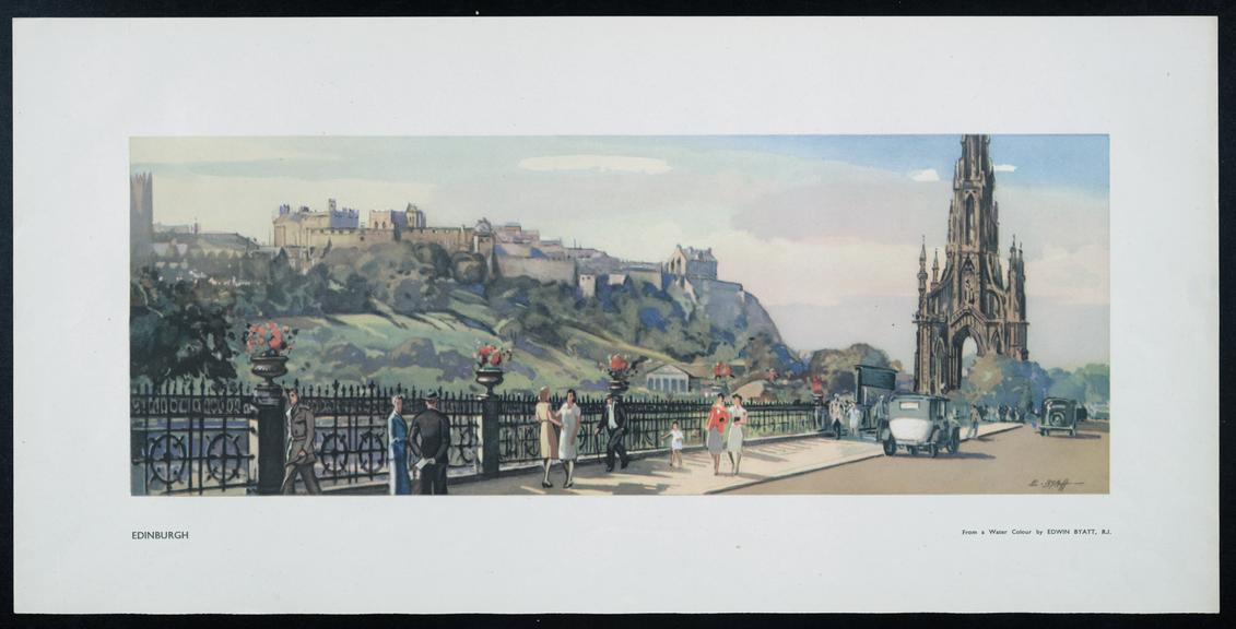 British Railways carriage print - Edinburgh.