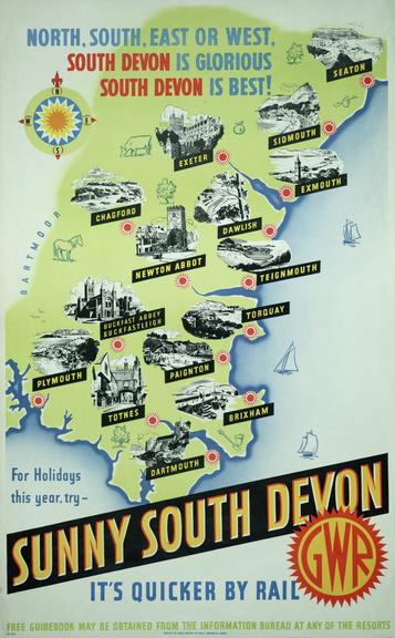 Poster - 'Sunny South Devon' - GWR.