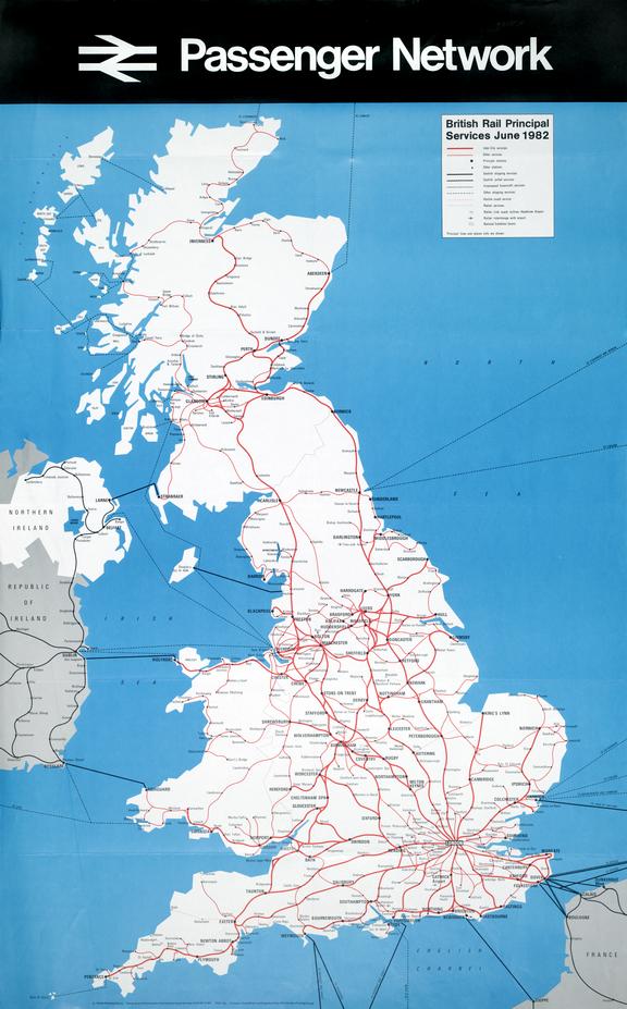 Poster, British Railways, Passenger Network Map.