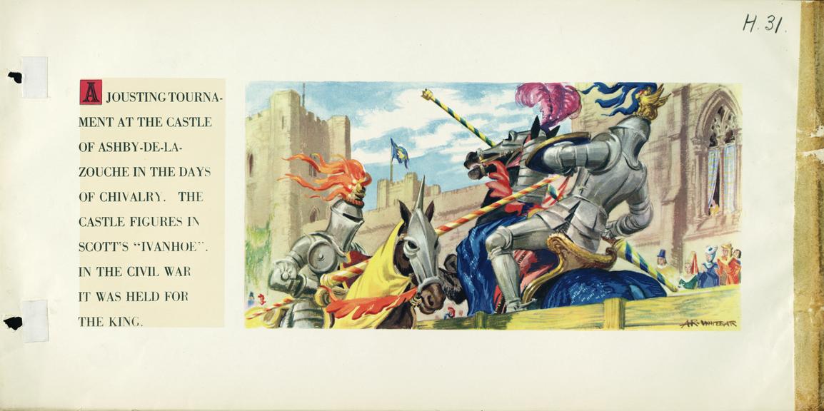 Print. Jousting at Ashby-de-la-Zouch