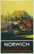 Poster, LNER, 'Norwich - It's Quicker by Rail', by Frank Mason