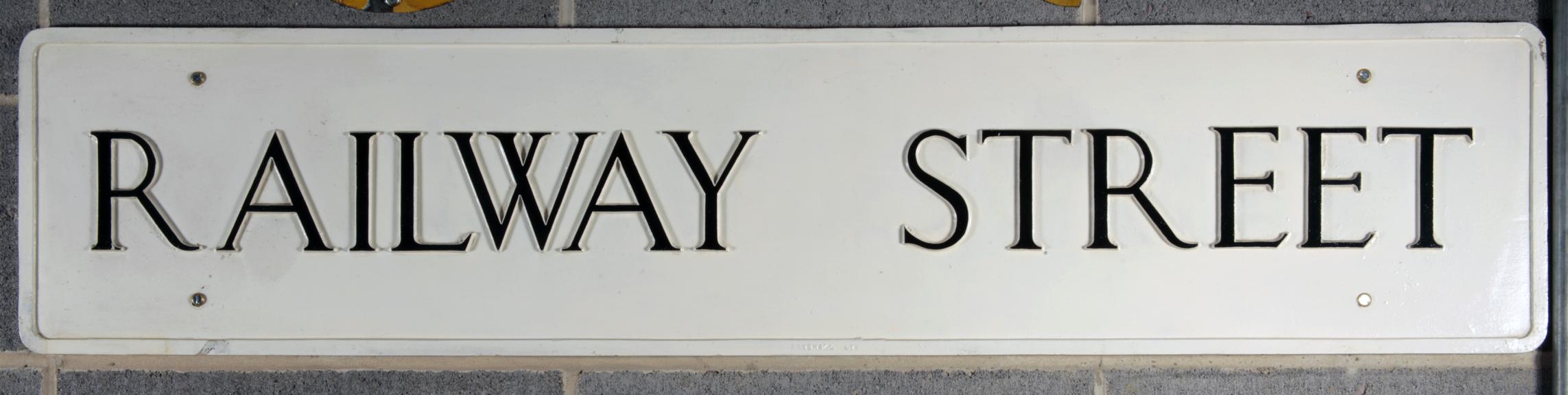 Street Sign (name) 'Railway Street' - 1975-7698.