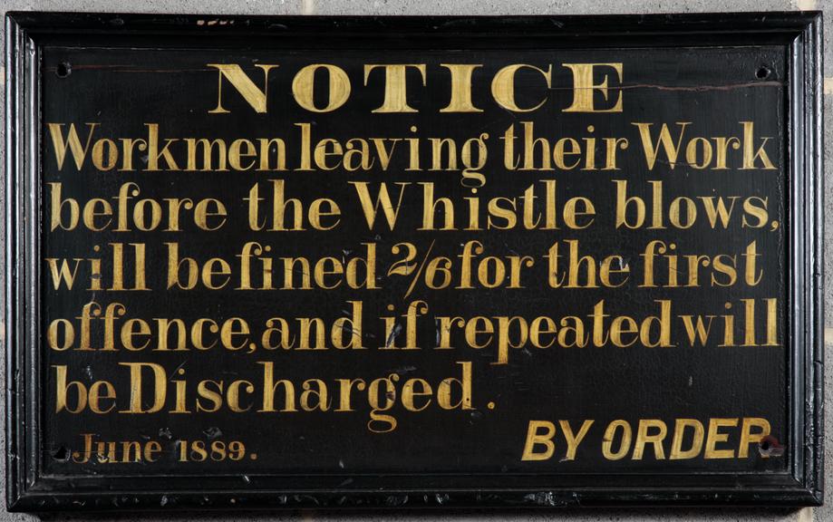 Horwich Works Warning Notice for Staff