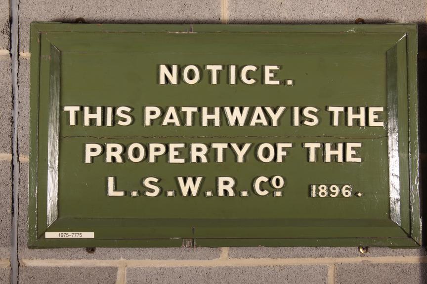 London & South Western Railway pathway notice