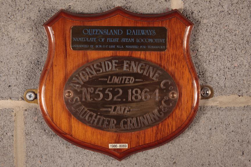 Queensland Railway Plaque