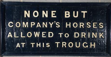 'None but Company's horses' notice