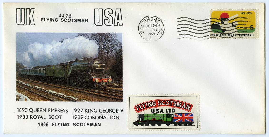 Flying Scotsman Commemorative Cover. USA. 1969.