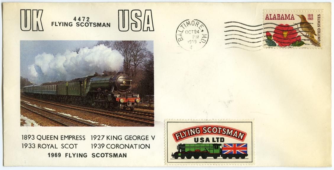 Flying Scotsman Commemorative Cover. USA. 1969.