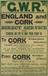 Great Western Railway England and Cork direct service poster