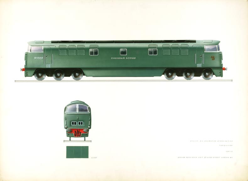 Painting, 2700 H.P. D-H Locomotive D1000 Series, Cheddar Gorge