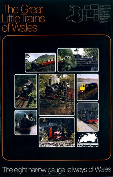 Poster, Wales Tourist Board. 'The Great Little Trains of Wales'