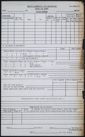 Snellens eyesight test, National Union of Railwaymen