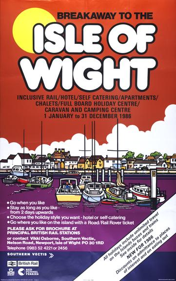 Poster, British Rail, Breakaway to the Isle of Wight, 1986