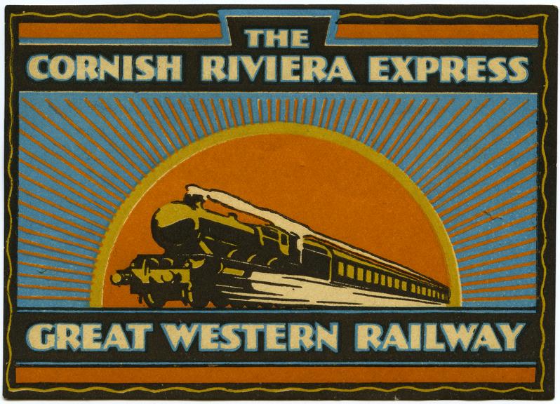 Luggage label, The Cornish Riviera Express