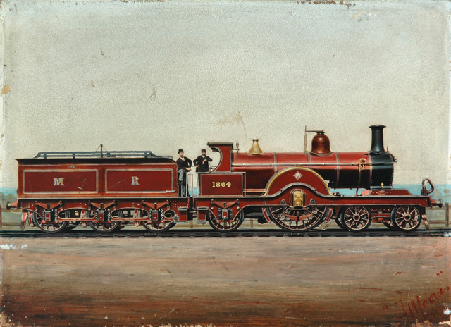 Midland Railway 4-2-2 locomotive No. 1864