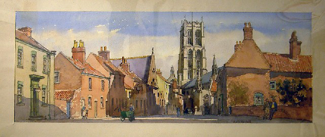 Howden, Yorkshire (painting; watercolour; carriage print artwork)