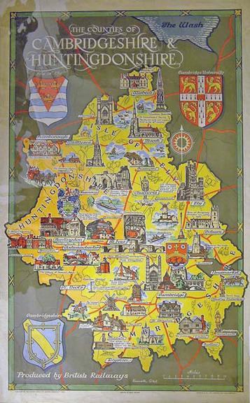 The Counties of Cambridgeshire & Huntingdonshire (poster)