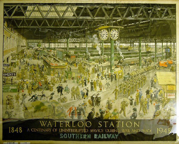 Waterloo Station, War, A Centenary of Uninterrupted Service During War and Peace, 1848 - 1948