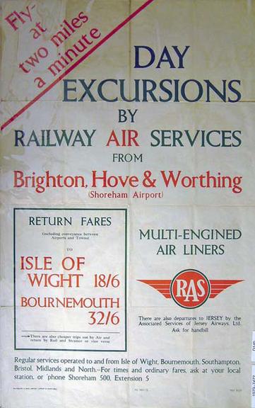 Fly at Two Miles a Minute - Day Excursions by Railway Air Services f