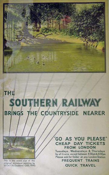 the southern railway brings the countryside nearer