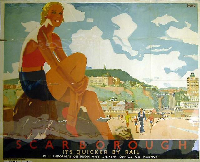 It's Quicker by Rail - Scarborough (poster)