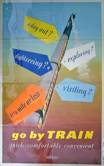 Go by train, Quick, Comfortable, Convenient (poster)