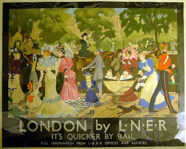 It's Quicker by Rail - London by LNER (poster)