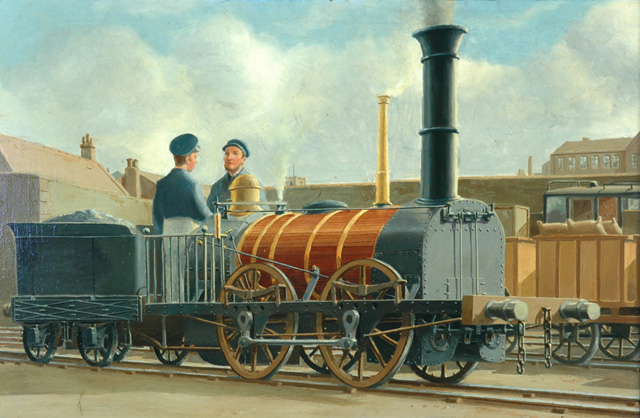 Liverpool & Manchester Railway locomotive Samson (painting; oil painting)