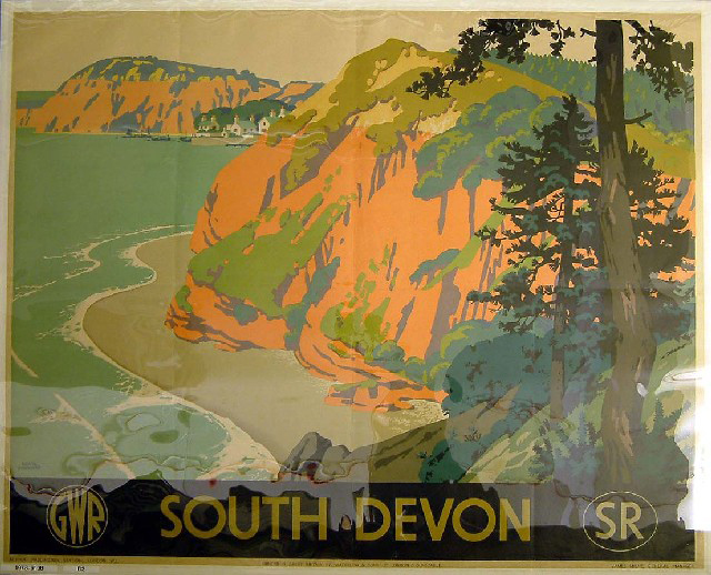 South Devon, Great Western Railway and Southern Railway (poster)