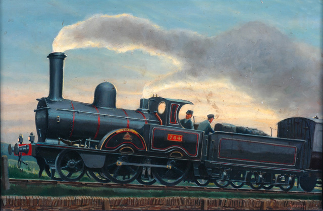 London & North Western Railway locomotive No 764 Shap (painting; oil painting)