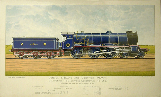 Caledonian 4-6-0 Express Locomotive No. 956 (print)