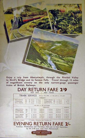 Aberystwyth, through the Rheidol Valley (poster)