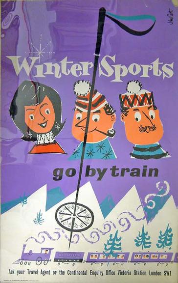 Winter Sports - Go By Train (poster)