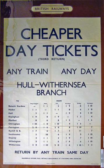 Cheaper Day Tickets Hull - Withernsea Branch