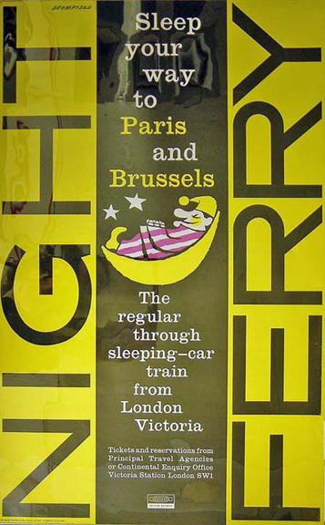 Night Ferry, Sleep your way to Paris & Brussels (poster)