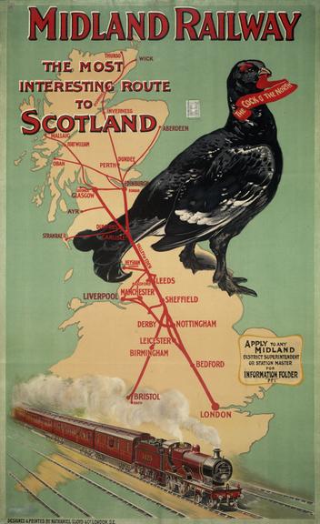 Midland Railway poster, the Most Interesting Route to Scotland
