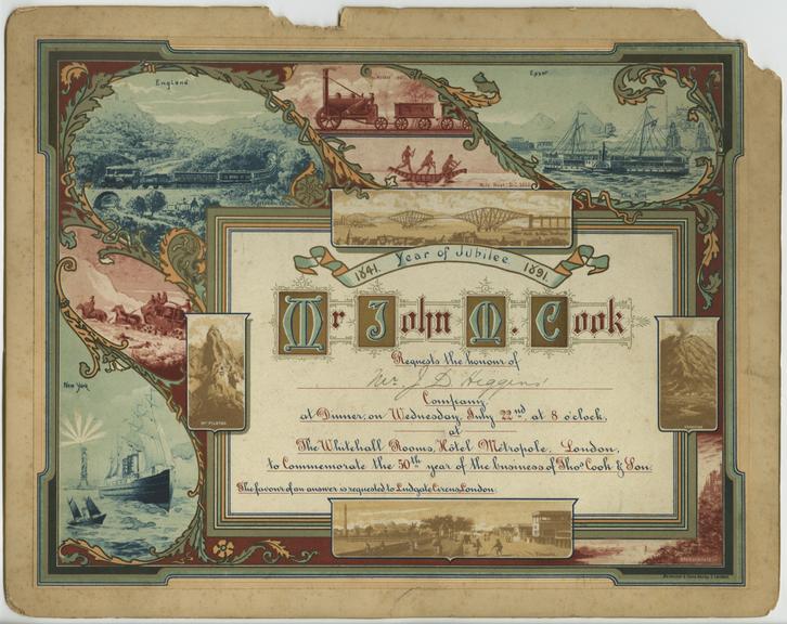 Jubilee of the Business of Thomas Cook and Son | Science Museum Group ...