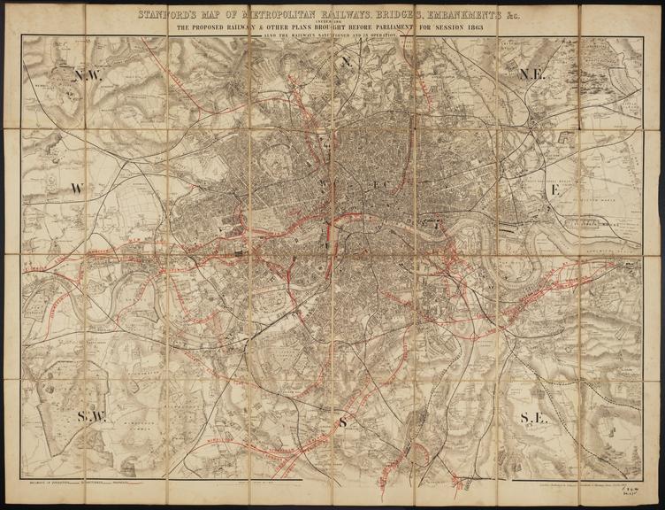 Stanford's Map of Metropolitan Railways, Bridges, Embankments &c. ....