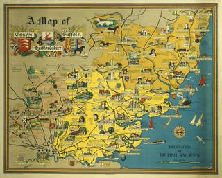 A Map of Essex, Suffolk and Hertfordshire