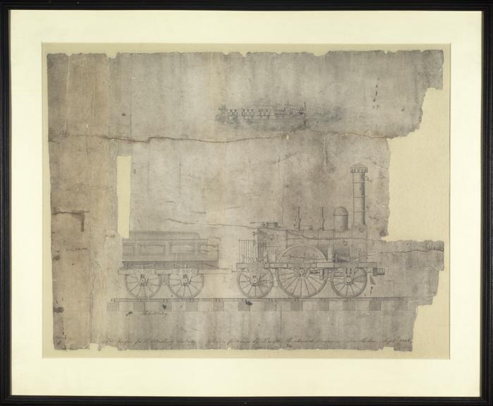 Drawing of St. Petersburg Railway Locomotive